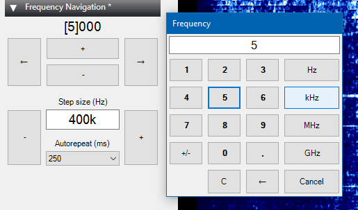 Frequency Navigation plugin screenshot